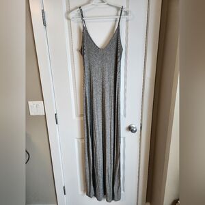Women's Grey Maxi Slip Dress